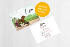 Paardenkoets met dieren meisje Paardenkoets met dieren meisje